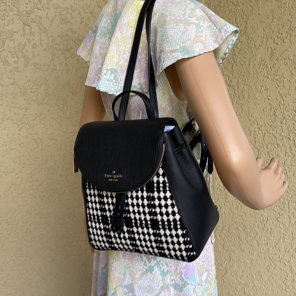 Kate Spade Leila Tweed Fabric Medium Backpack - Picture 4 of 16